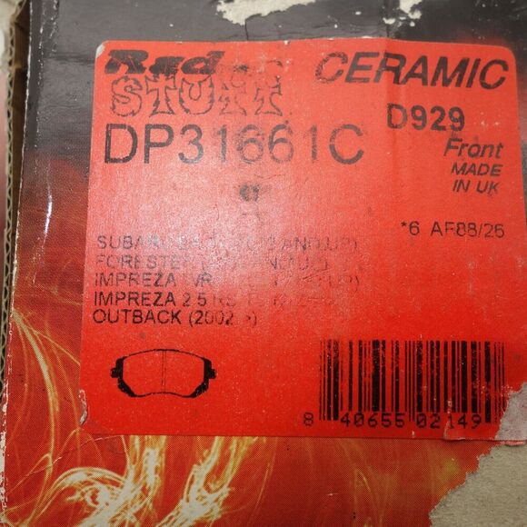 NEW EBC DP31661C Redstuff Ceramic Low Dust Brake Pads Front Brakes - Picture 3 of 9